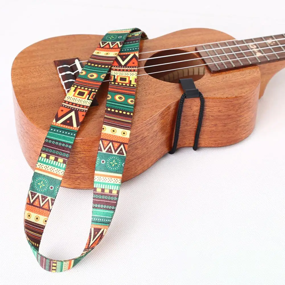 Muspor Гавайский гитарный ремень с этническим узором регулируемый нейлоновый зажим на ремешок для укулеле ремень Слинг с крюком Гавайские гитары аксессуары для гитары - Цвет: Ukulele Strap