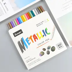 20 шт. ручка для фотографического граффити 6551 металлическая ручка цветная ручка для записей ручка для рисования 1 комплект включает 10 цветов