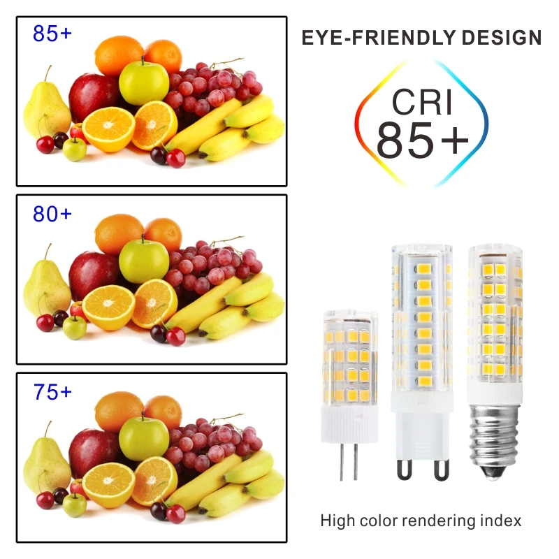 G9 G4 LED 전구 조명, 3W 4W 5W 7W E14 LED 램프, AC220V LED 옥수수 전구, SMD2835 360 빔 각도, 30W 40W 60W 할로겐 램프 교체, 10 개