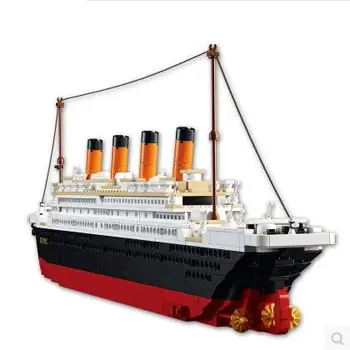 

1021PCS B0577 Titanic ship Cruise Boat 3D Model building blocks kids Educational bricks toys Gift