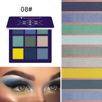 

Matte 9 Colors Pearlescent Eyeshadow Palette Earth Color Eye Shadow Diamond Glitter Eye Makeup Palette Beauty Powder