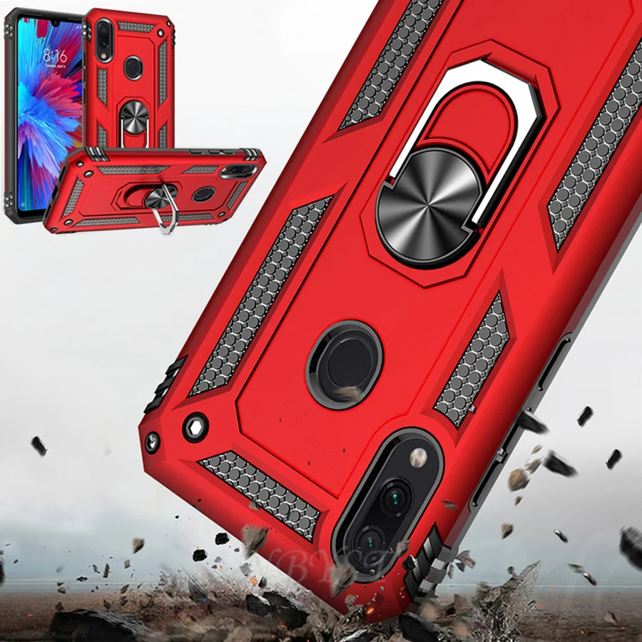 Военный защитный чехол для телефона Xiaomi Note 10 Lite Mi Pro 9 A3 с подставкой Redmi 9A 8A 7A 9S 8T 8 7