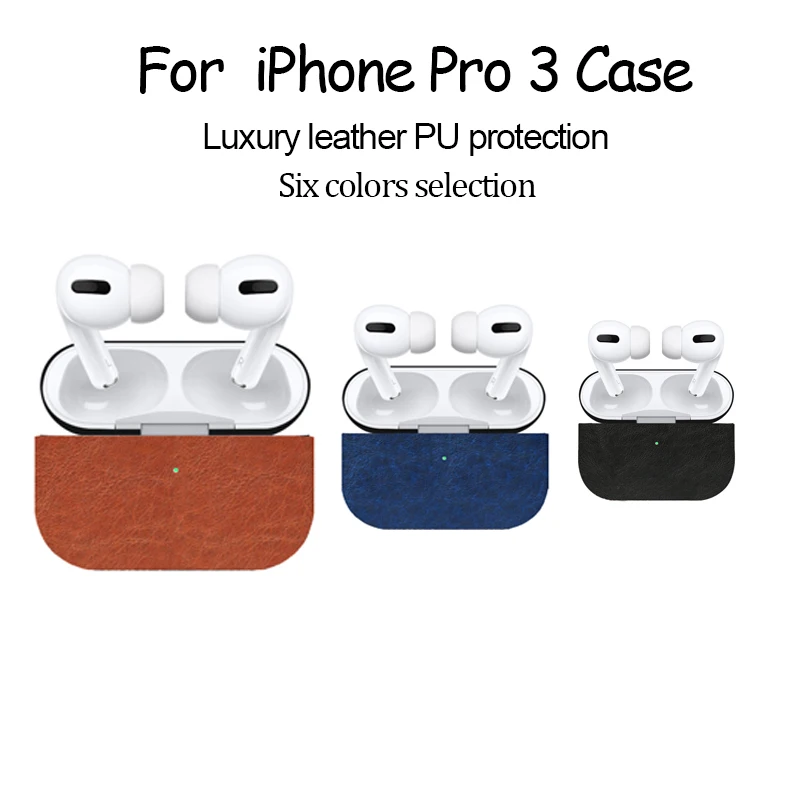 

New Luxury Leather PU For Apple Airpods Pro 3 Case Bluetooth Wireless Protection Earphone Coque Gold Black Brown