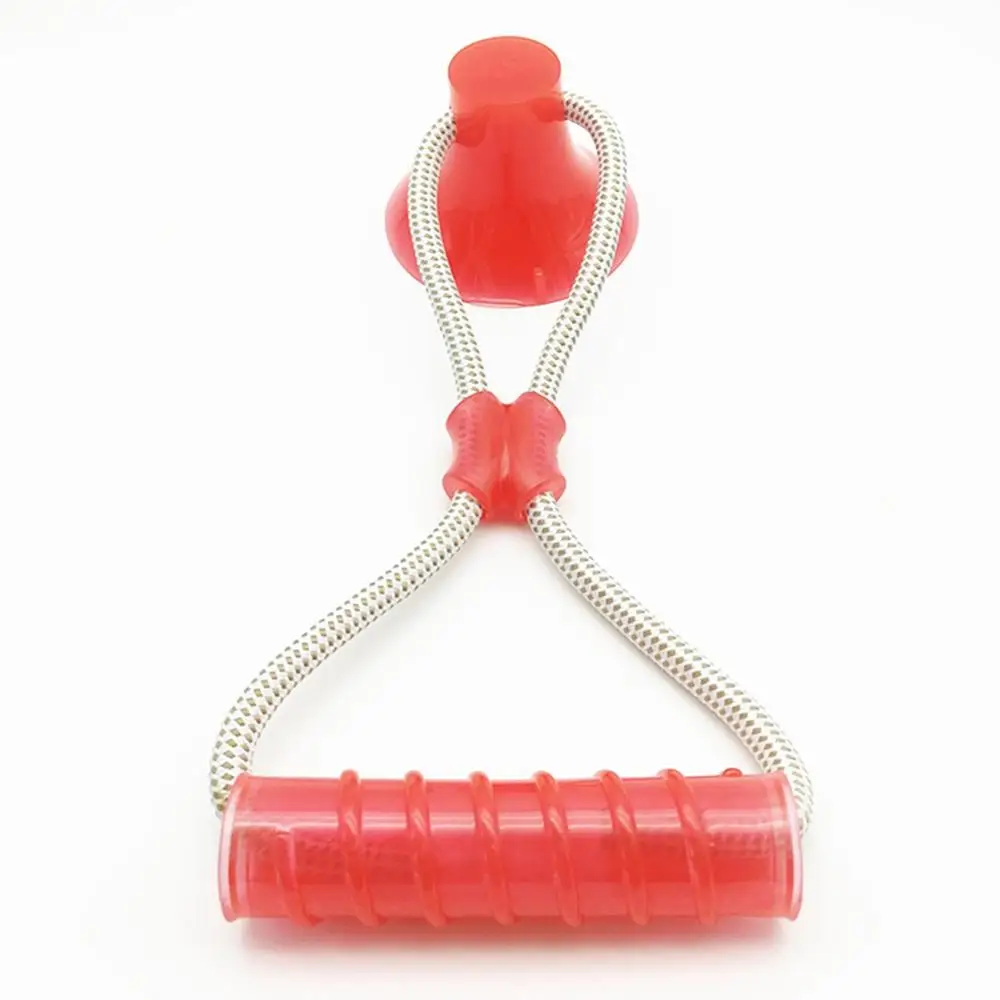 Собака Интерактивная активность игрушка Собачка присоска толчок Ropeball TugToy TPR мяч