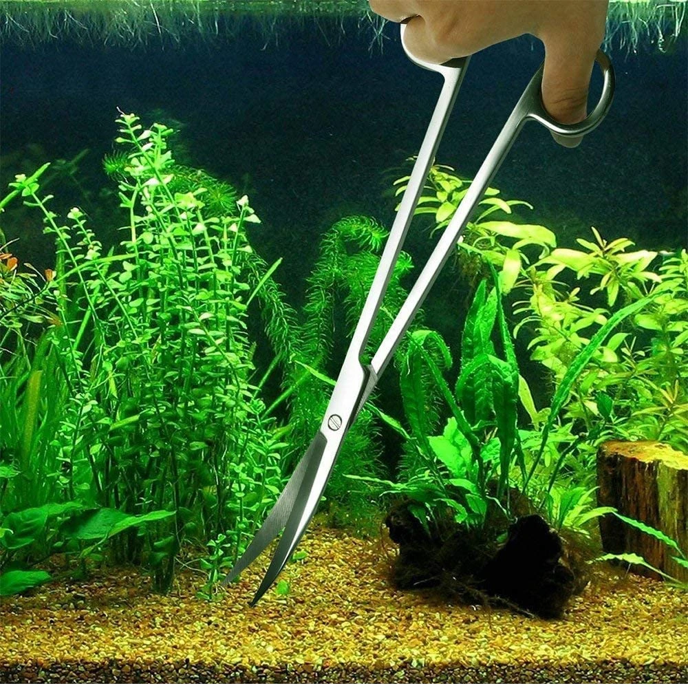 Aquarium Cleaning Accessory Stainless Steel Scissor Tweezers Spatula Algae Scraper Storage Rack Fish Tank Aquascape Plant Tool