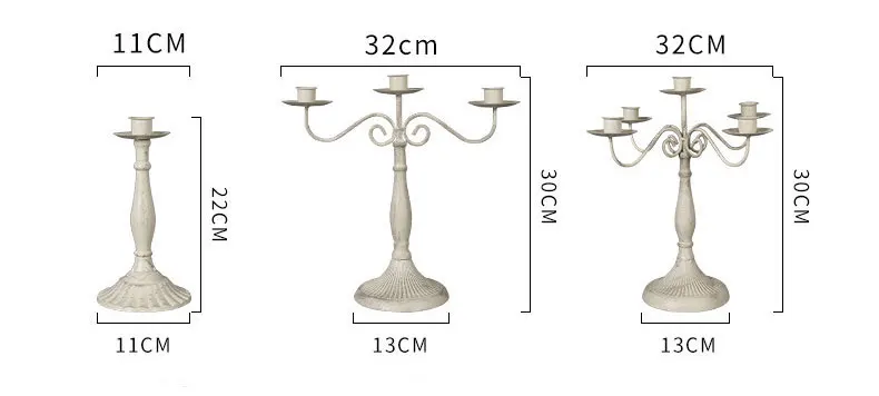 Description Picture 3 of itemCandle Holders Classic Metal Wedding Party Christmas Candlestick Decoration Candle Stand Light Holder for Home Decor