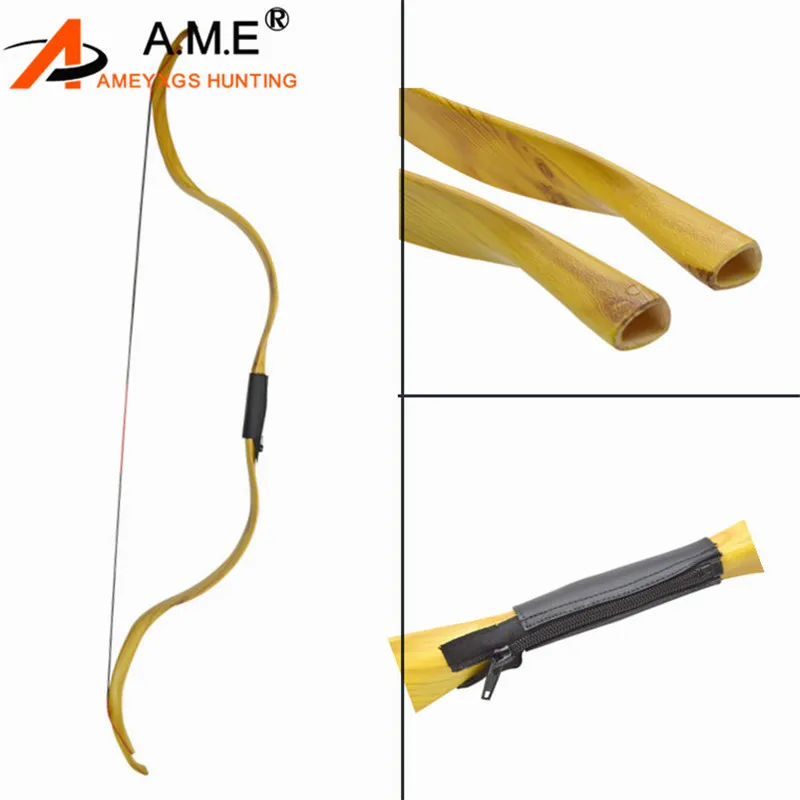 

50" 20lbs Archery Takedown Traditional Recurve Bow Handmade Target Outdoor Shooting Hunting Longbow Resin