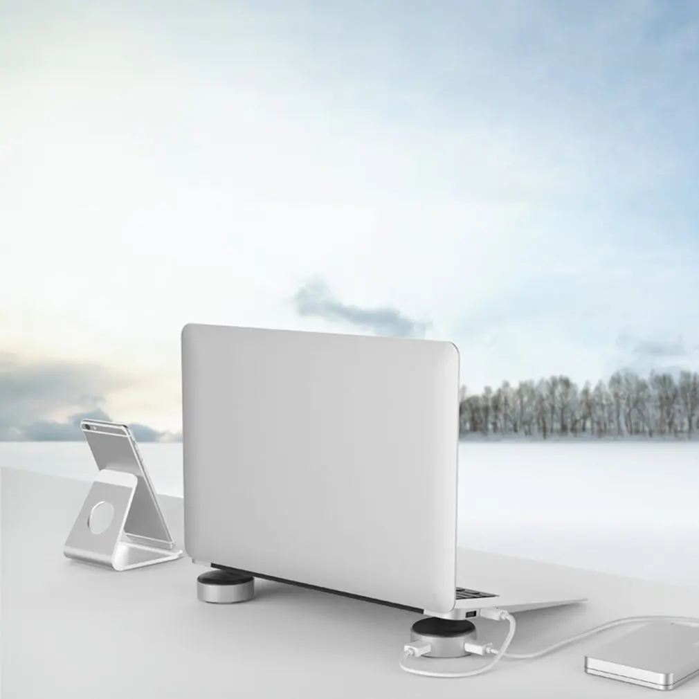 Алюминиевый нескользящий USB3.0 круговой концентратор компактный дизайн управление USB разветвитель для Mac компьютер Ноутбук Расширенный концентратор