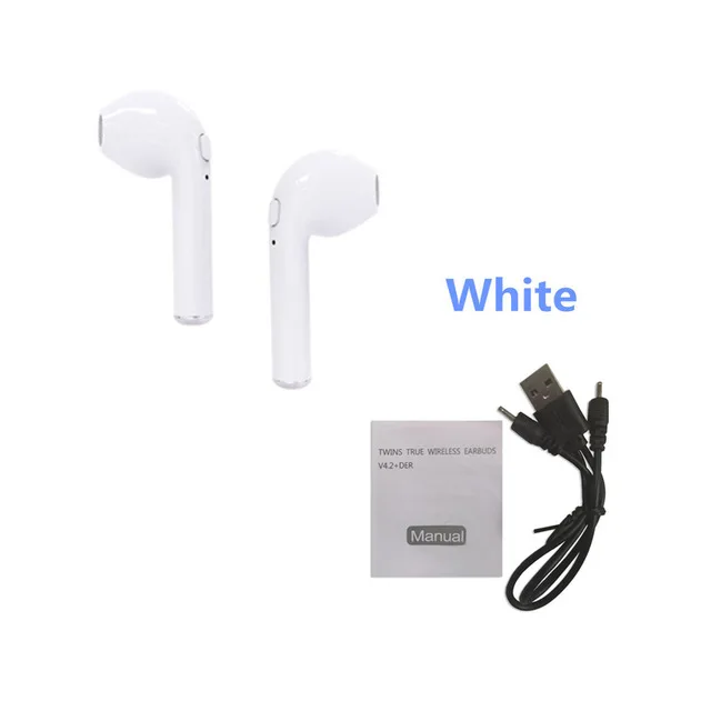 I7s TWS наушники 5,0 Bluetooth наушники Беспроводная гарнитура с микрофоном для iPhone 11 Pro Max XS 8 7 6 6S все Andriod телефон - Цвет: Double White