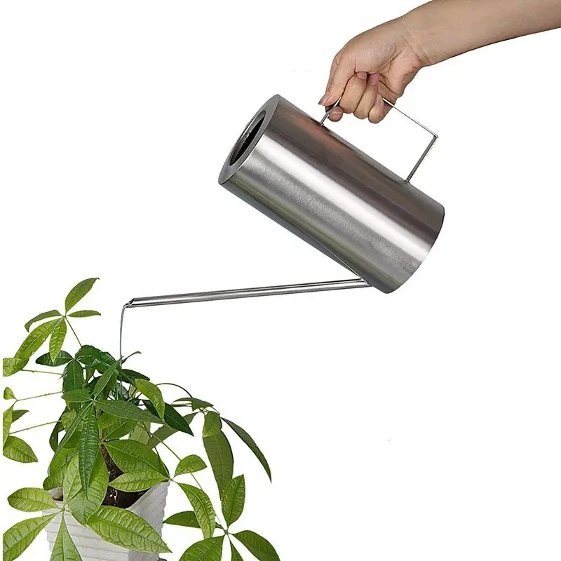 EASY-1500mL, нержавеющая сталь, лейка, длинный рот, Круглый, спринклинг, горшок для дома, сада, растений, полив, горшки, цилиндрические, современные