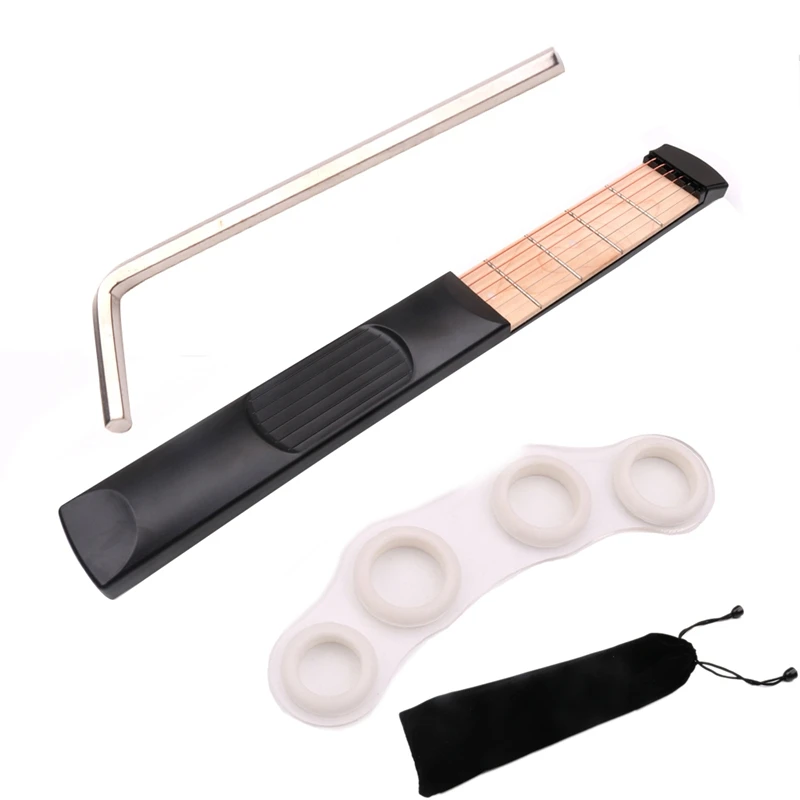 

Portable Pocket Guitar 6 Strings Model and Finger Trainer Strings Guitar Trainer Tool Gadget for Beginners(Large)