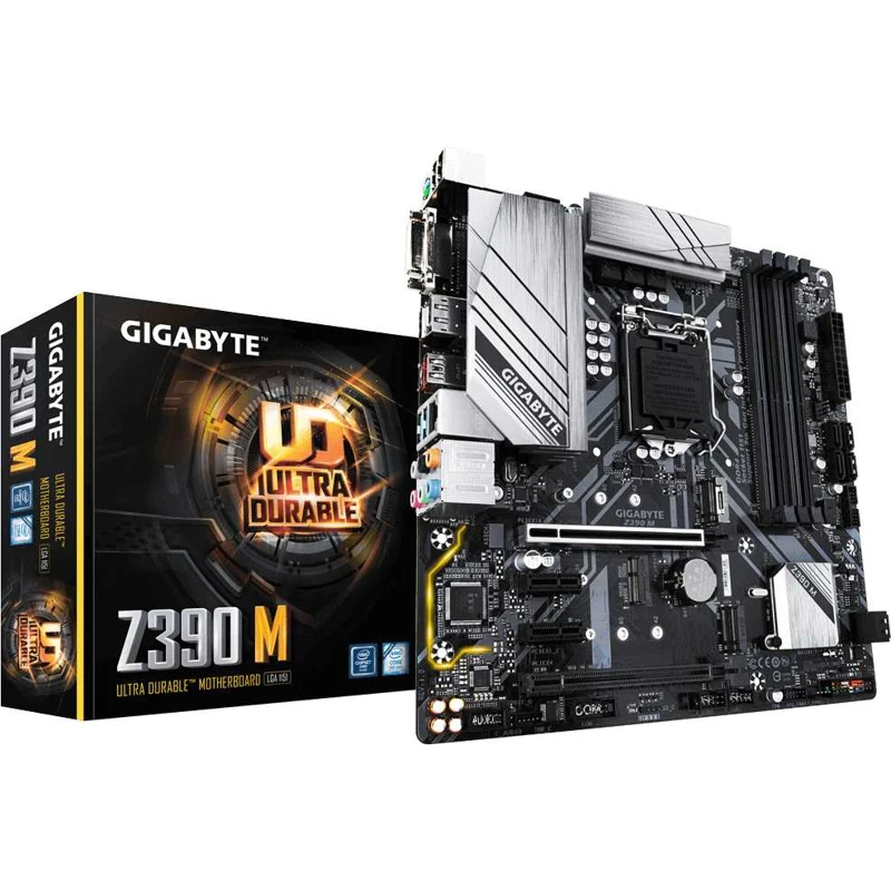 Материнская плата Gigabyte Z390 M Soc-1151v2 Intel Z390 4xDDR4 mATX AC`97 8ch(7.1) GbLAN RAID+DVI+HD
