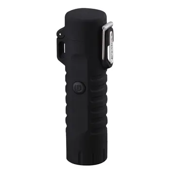 

Outdoor Camping LED Flashlight Windproof Cigarette Lighter Double Arc Seal Waterproof USB Charging Lighter Plasma Lighter