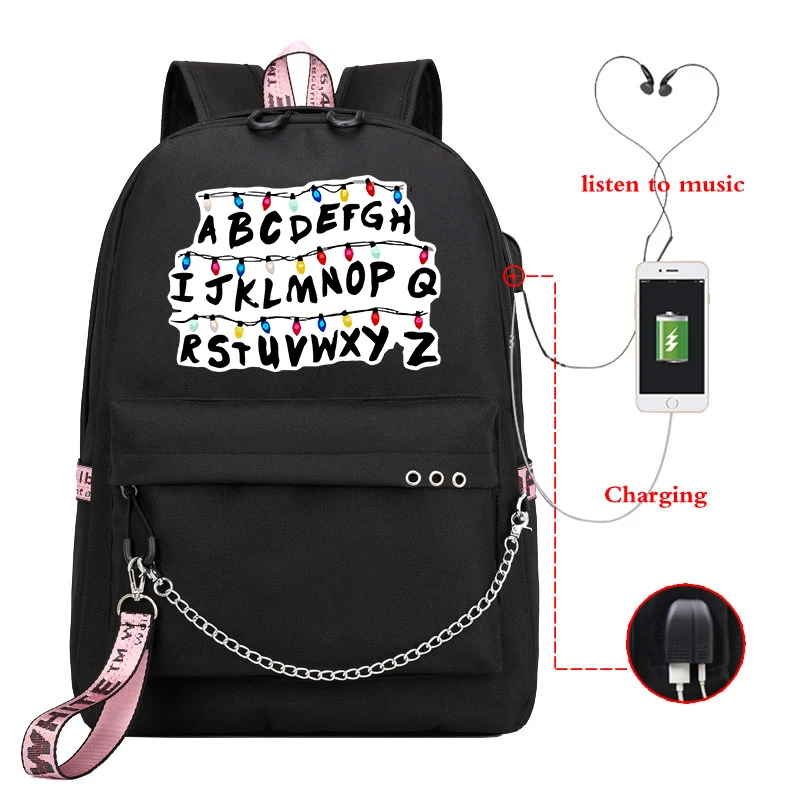 Laptop Backpack 7 Рюкзак для ноутбука с принтом «Sac A Dos», сумка для девочек с зарядкой через Usb, школьные сумки для детей, Женская дорожная сумка Mochila - Цвет: Laptop Backpack 7