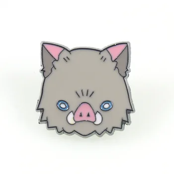 

Anime Women's Brooches Cartoon Women Brooch Hashibira Inosuke Men Pins Badge Girls Metal Broszka Demon Slayer Kimetsu No Yaiba