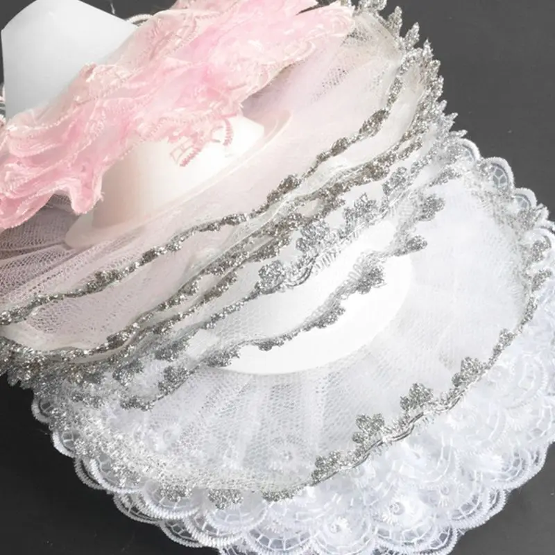 22cm DIY Wedding Bridal Bouquet Holder Crochet Hollow Out Scalloped Lace Holding Flower Collar Decoration Supplies N84D