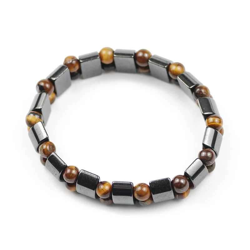 Tiger’s Eye Hematite Charm Bracelets Men Tiger Eye & Hematite Bracelets
