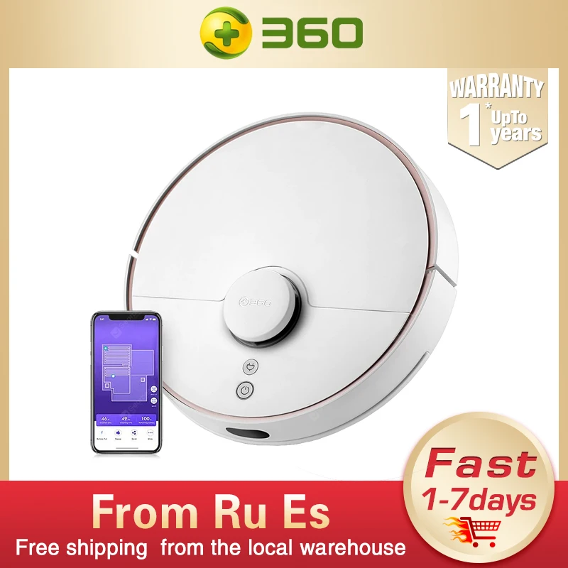 

360 S7 Laser Navigation Robot Vacuum Cleaner For Home with SLAM Route Planning Suction Mopping Map Memory Sweeping Floor Mopping