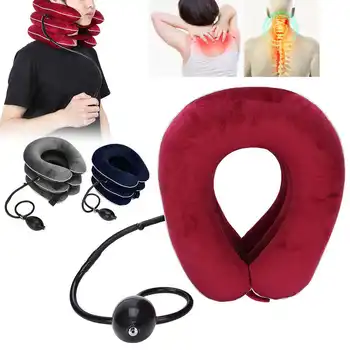 

Neck Tractor Inflatable Air Cervical Collar Traction Device Support Pillow Collar Vertebra Orthopedics Massage Relaxation Brace