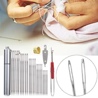 Kit d'épingles à coudre en acier inoxydable, gros œil, épingles à coudre grossières, couture à la main, point de croix, outils de bricolage assortis, 29 pièces par ensemble 2