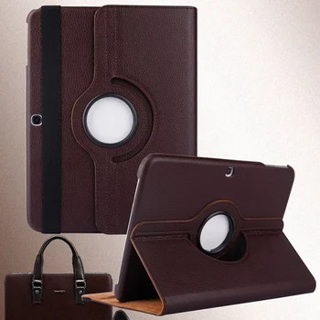 

Anti Slip Protective Flip Type Desktop Stand Function Tablet Cover PU Leather 360 Degrees Rotating Dustproof For Samsung TAB4