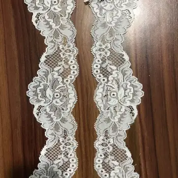 

S2239 Width 6.5CM White Elastic Left and Right Face to Face Mirror lace Stretch Lace Underwear Sewing Craft DIY Apparel Fabrics