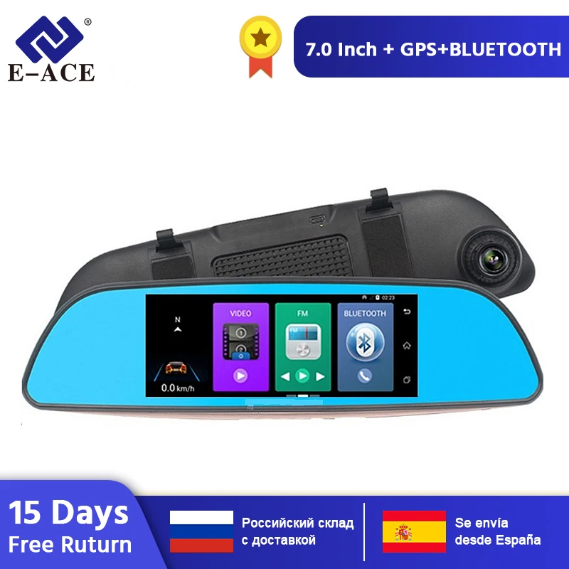 E ACE D07 7 дюймов Android gps Автомобильный видеорегистратор радар детектор wifi Bluetooth