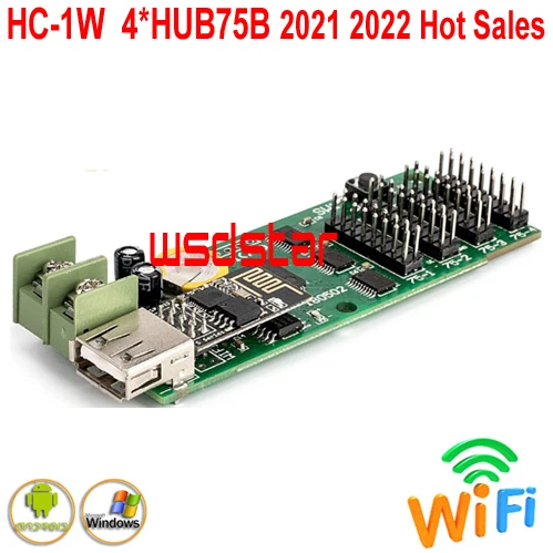 HC 1W 4 * HUB75B полноцветная светодиодный карта управления Поддержка только Android APP WIFI