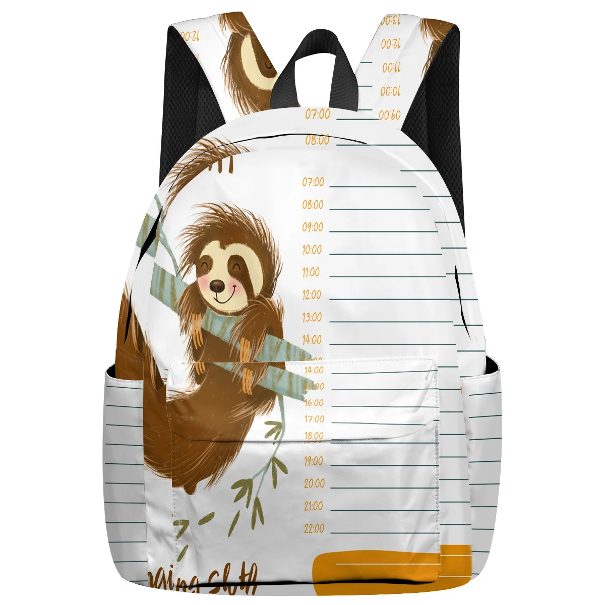 

WHEREISART Lovable Sloth Backpacks Laptop With Usb Charging Port Junior High School Student Multipurpose Daypacks Tactical