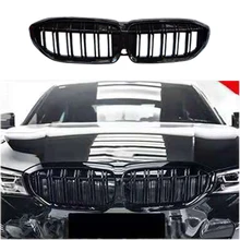 Front Bumper Hood Grille Racing Grille Replacement for BMW G20 3-Series Black