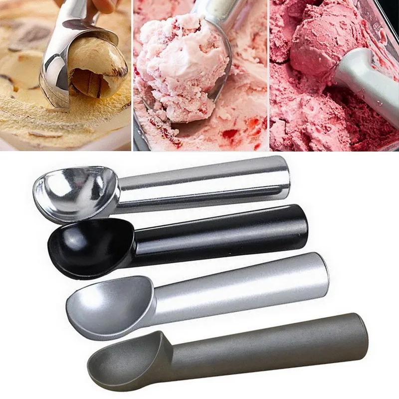 Ice Cream Scoop Kitchen Deluxe Metal Non-Stick Anti-Freeze Ice Cream Scoops Spoon 180mm Long