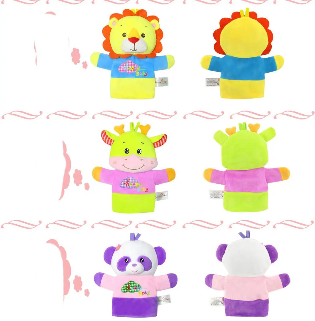 Милые Мультяшные животные пальчиковые плюшевые игрушки Детские интерактивные Ручные куклы подарки на день рождения креативные разноцветные
