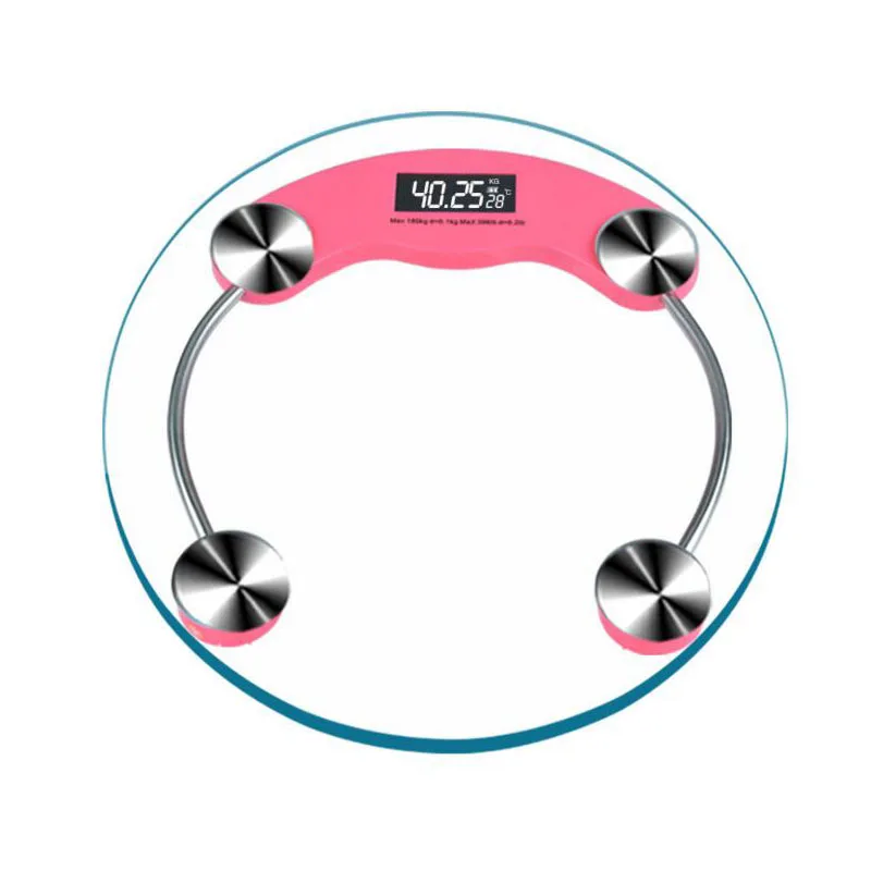 

New Round Baby Weight Scale Transparent Glass Electronic Health Scale Digital Body Scale Bathroom Gym Smart Scale LCD Display