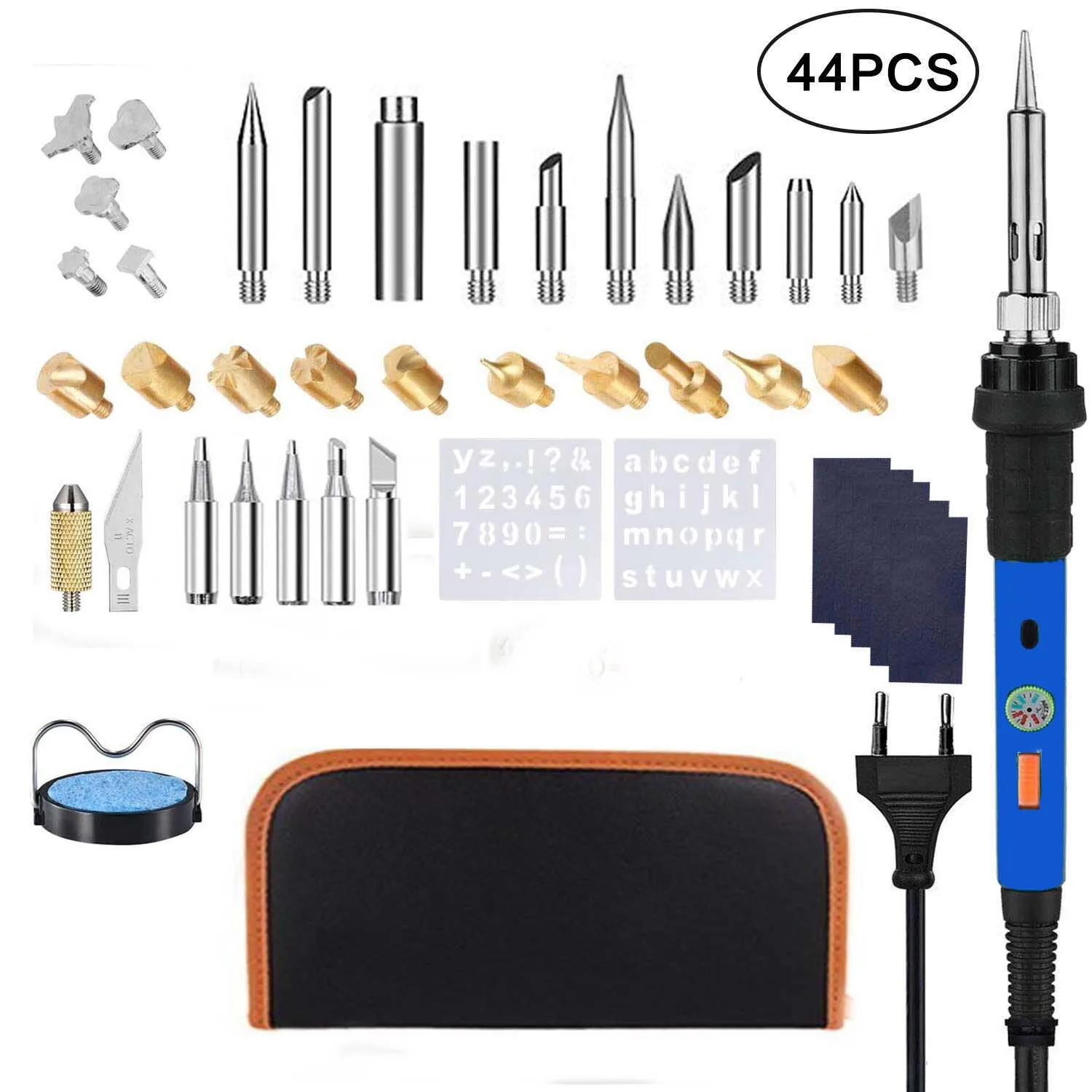 

44 Pieces with Switch Thermostat Carving Set Electric Soldering Iron Suit Foreign Trade Carving Tool Heat Transfer Patch Tool