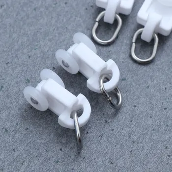

50PCS Curtain Roller Durable Easy to Install Scratchproof Curtain Rail Roller for Hotel Home Indoor Curtain Use