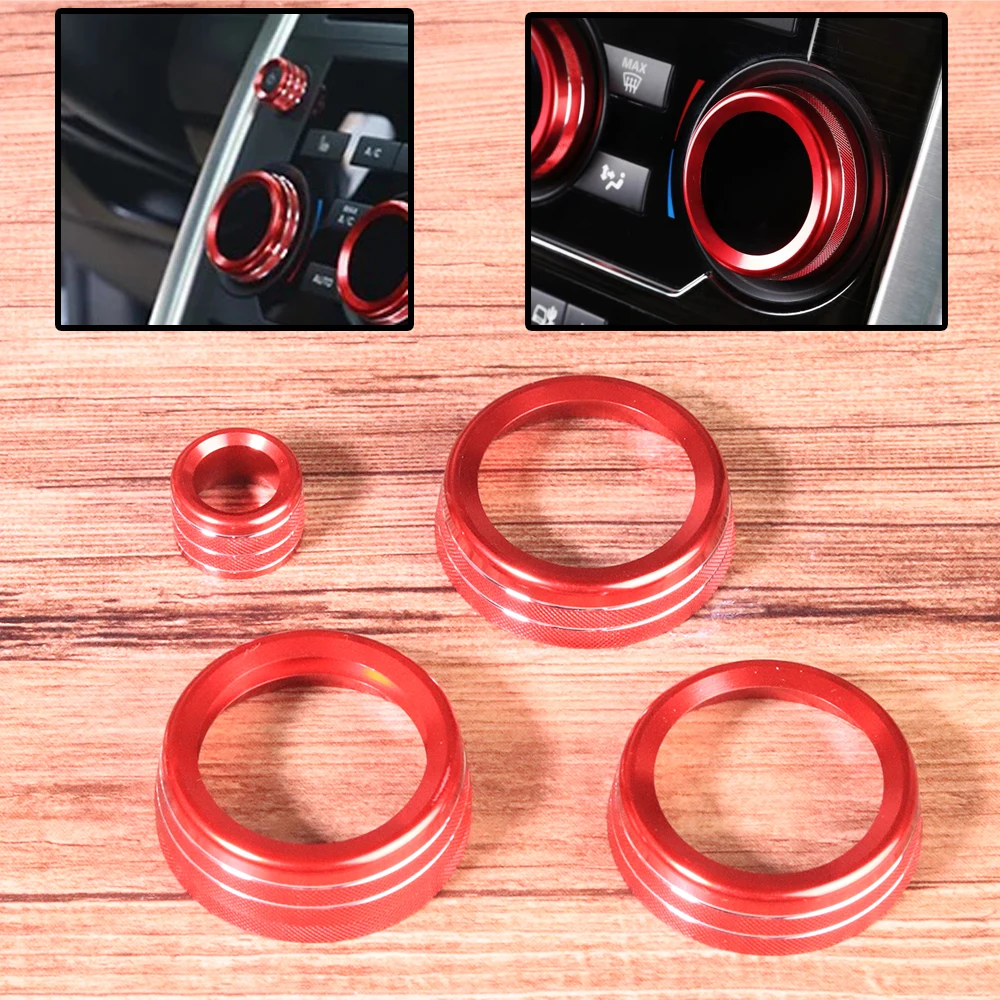 4x Air Conditioning Knob Aluminum Volume Control Knob Trim Cover Fit For Land Rover Discovery Sport 2015 2016 2017 2018 2019  (3)