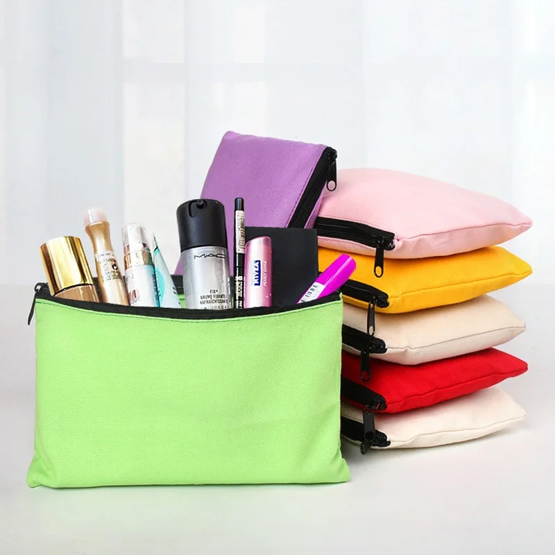 80 Pack Canvas Zipper Makeup Bags Bulk Pencil Pouches Blank DIY Craft  Canvas Cosmetic Bag Pouch with Zipper,Black - AliExpress