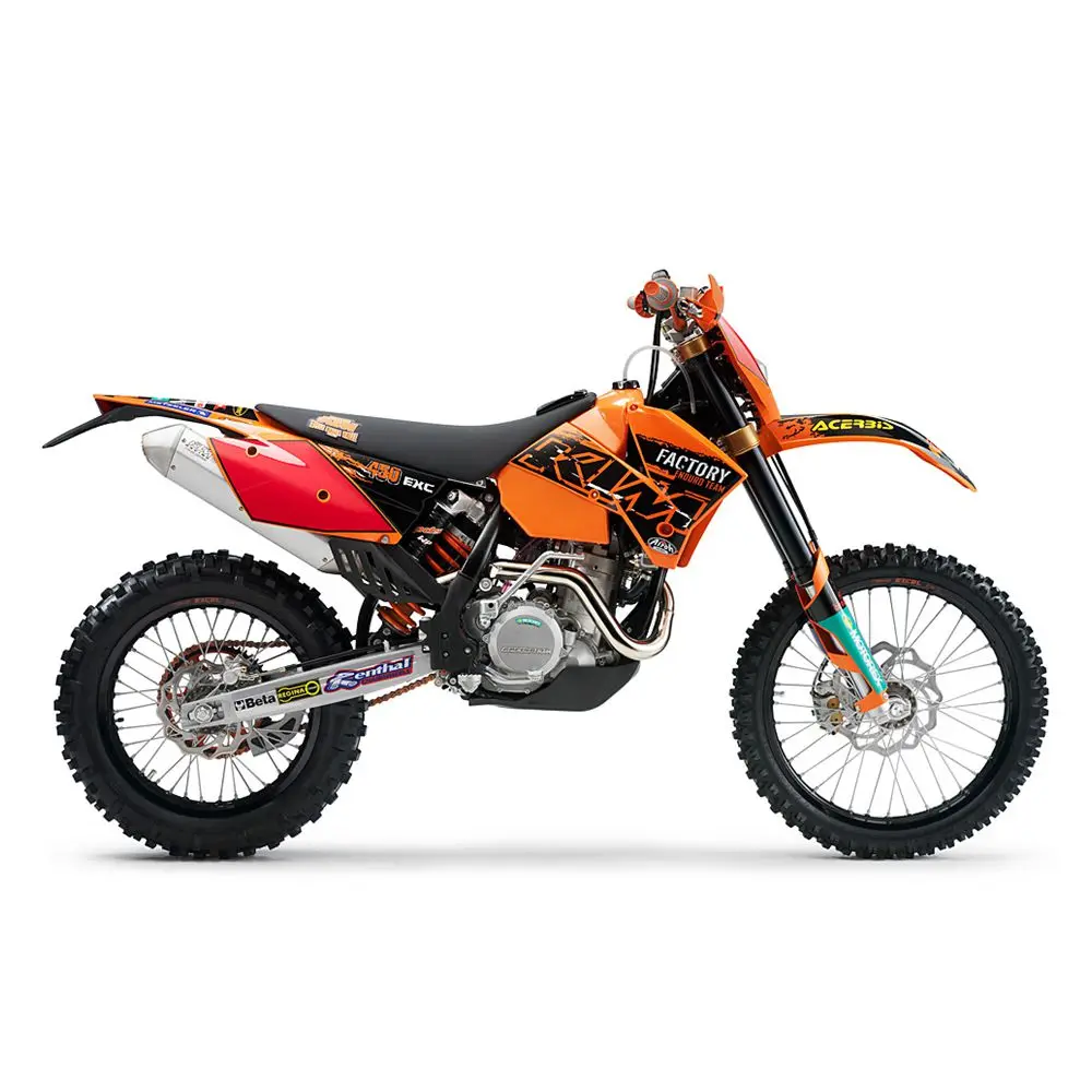 Для KTM SX EXC серии 2005 2006 2007 полный Графика наклейки на заказ Номер Наименование лента 3M наклейки-матовые Водонепроницаемый