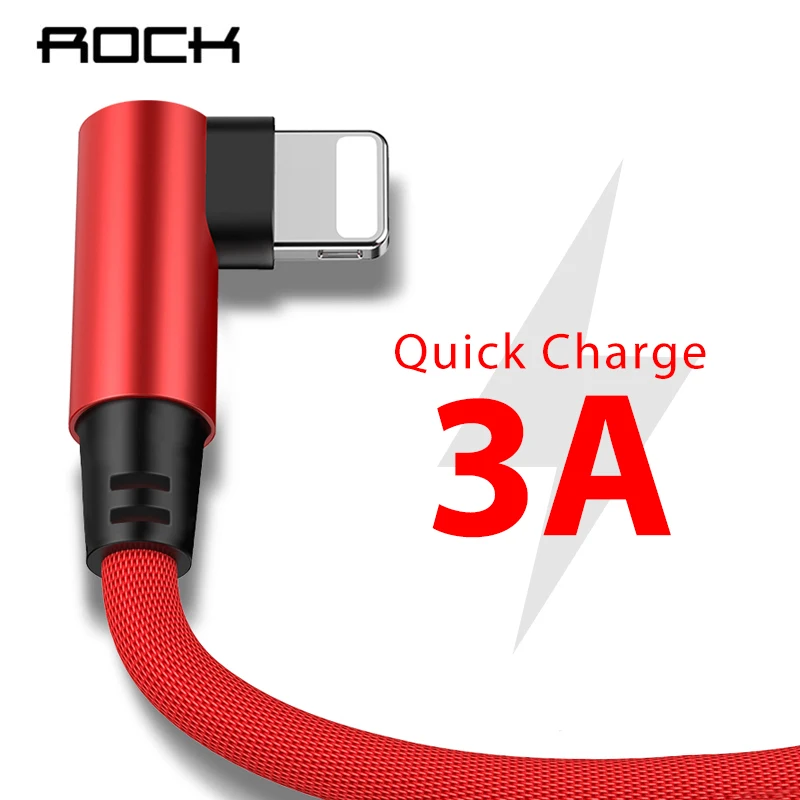 Зарядное устройство ROCK 90 градусов для iPhone 11 Pro Max X XR XS 8 7 6 6s 5|cable for|cable 2alighting cable |