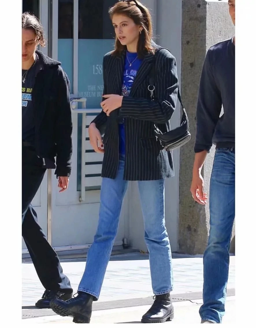 Увядшая Мода блогер Англия Винтаж полосатый бойфренд оверсайз-Блейзер Женский блейзер mujer женские блейзеры и куртки