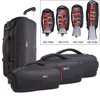 

Photo Shoulder Camera Bag DSLR Nylon Bags Trolly Case Waterproof Shoulder Backpack Laptop Tripod Lens Padded Case Pouch