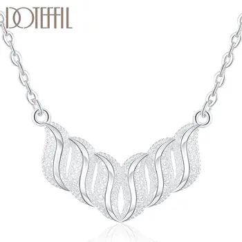 

DOTEFFIL 925 Sterling Silver AAA Zircon 18 Inch Necklace For Women Man Fashion Wedding party Charm Jewelry