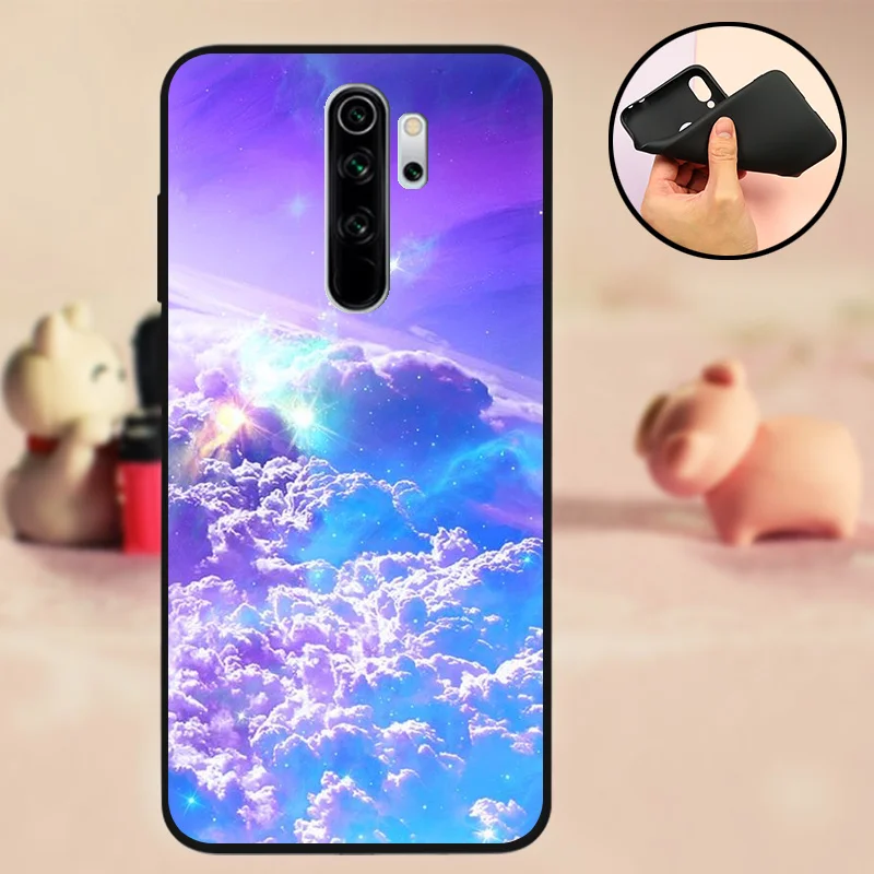 Untuk Xiaomi Redmi Note 8 Note8 Pro Case Silikon Lembut Funda untuk Xiaomi Redmi Note 8 Penutup Belakang Case Hitam bumper TPU Cellphone