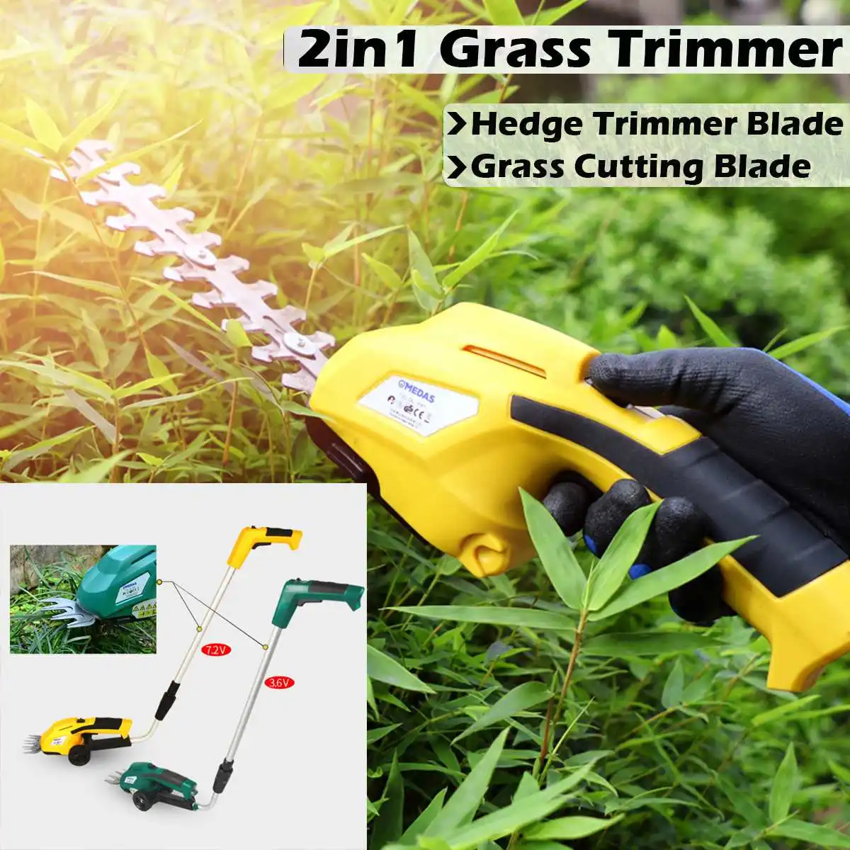 

Garden Tools 7.2V 3.6V Lithium Cordless Grass Trimmer Hedge Trimmer Pruning Shears Lawn Mower