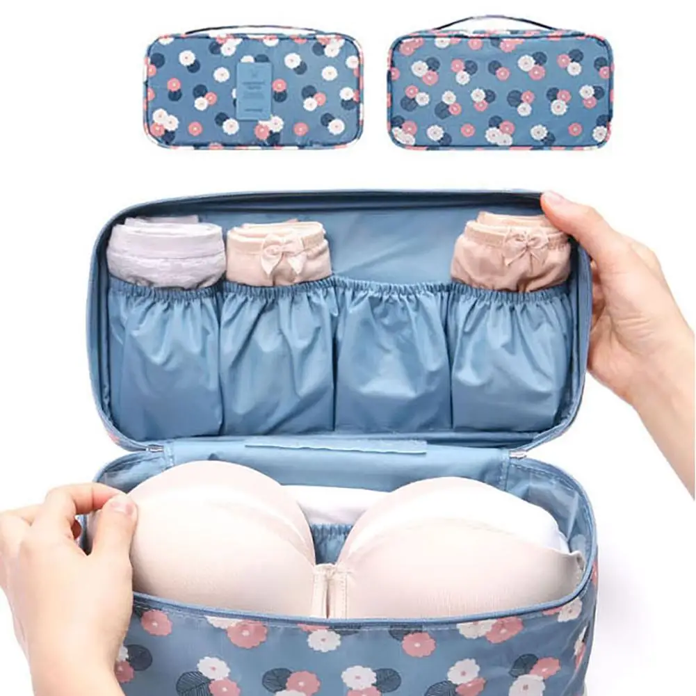 Color Version Multi-function Underwear Bra Underwear Storage Bag Makeup Finishing Organizer Storage Case for Cosmetics Toiletrie
