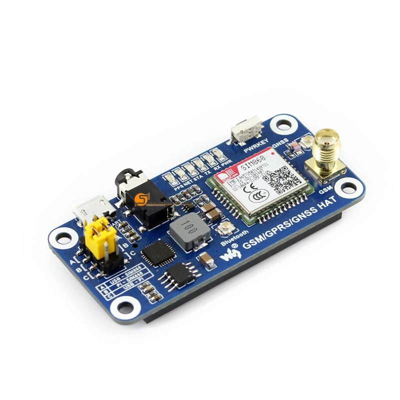Шляпа GSM/GPRS/GNSS/Bluetooth 3 0 для Raspberry Pi 2B/3B/Zero W поддержка SMS телефонных звонков
