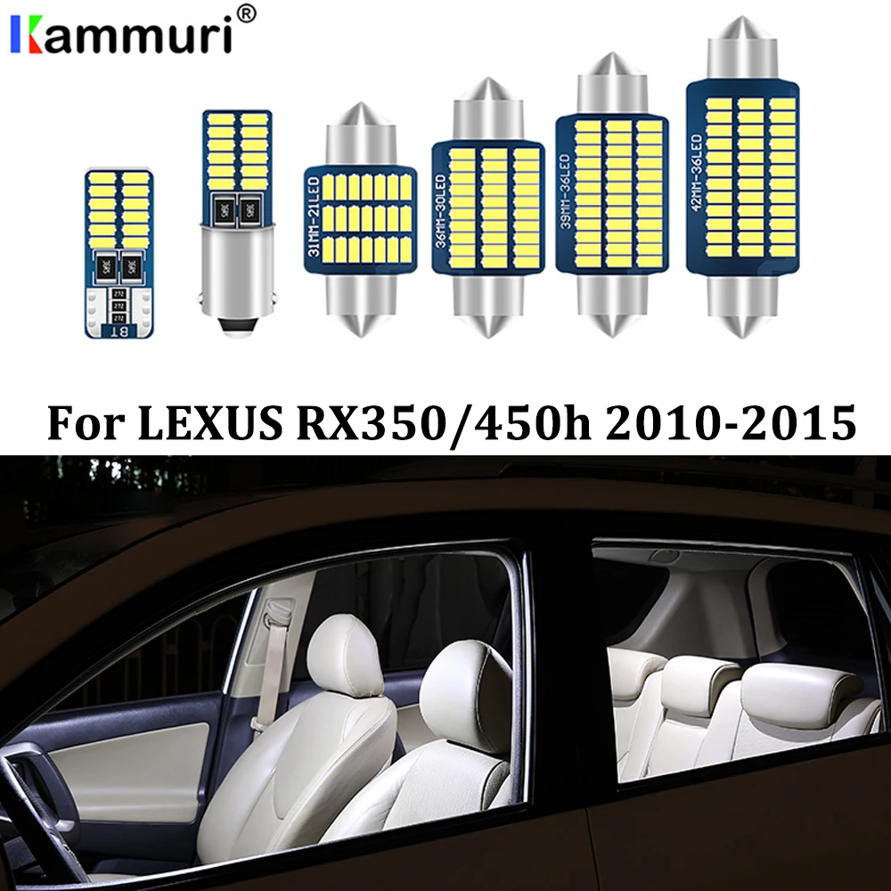 KAMMURI 18 шт. комплект белых светодиодных ламп для салона автомобиля без ошибок 2010-2015