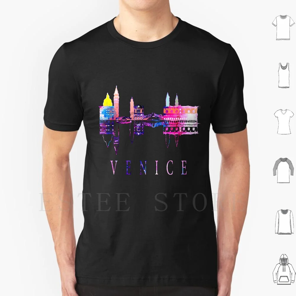 Venezia Skyline. Italia T Shirt Uomo Cotone 6Xl Venezia Skyline Italia Venezia Skyline Italia Venezia Veneziana Gondola Italia Skyline