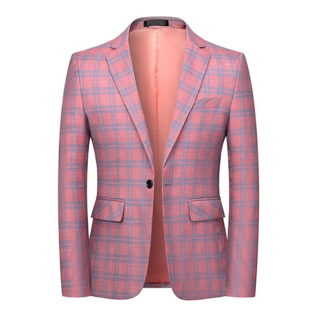 Blazer xadrez fino inglês masculino, jaqueta masculina, blazers de