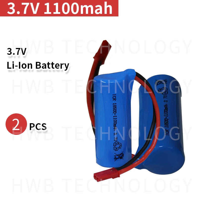 2pc 3.7V 1100mAh 15C 18500 li-ion lithium FT008 RC aircraft remote control boat H227-33 bateria kits toys